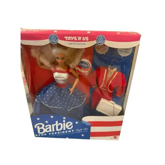 Vintage 1991 Barbie For President Doll Toys R Us Limited Edition *Damaged box* - Picture 3 of 9